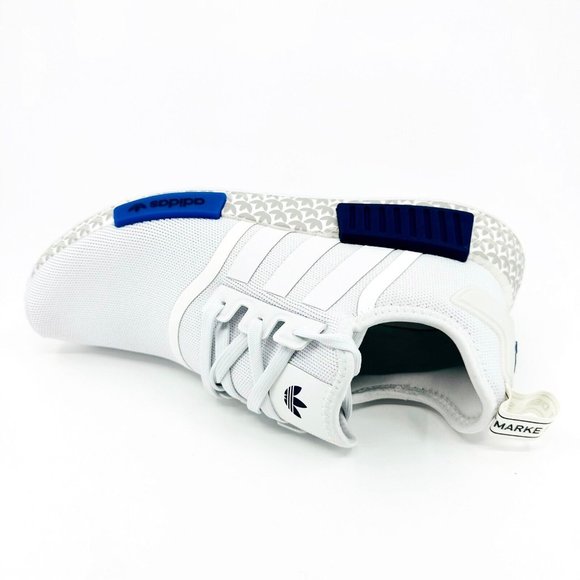 Adidas Originals NMD R1 Cloud White Royal Blue Mens Running Sneakers GY7368 - Picture 4 of 6